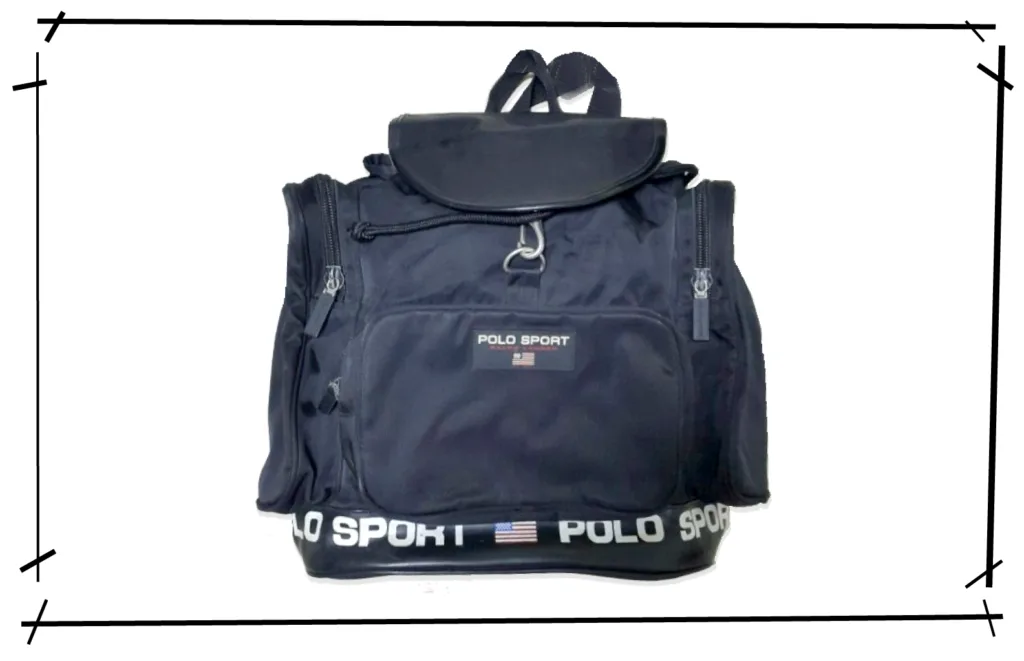 Polo Sports Black Three pocket Backpack