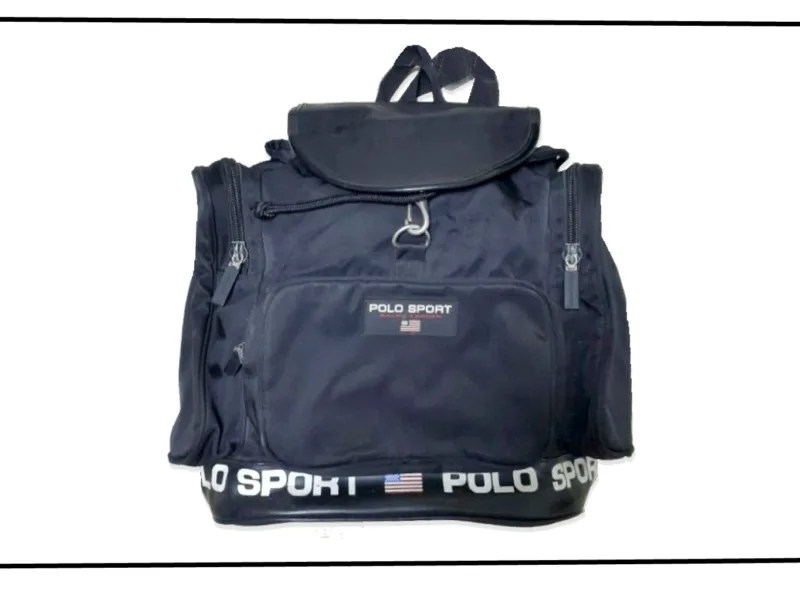 Polo Sports Black Three pocket Backpack