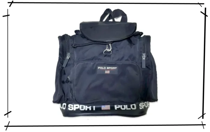 Polo Sports Black Three pocket Backpack