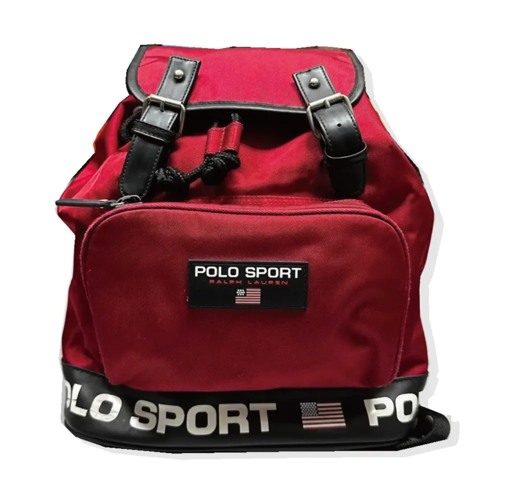 Polo Sports Red one pocket Backpack Front