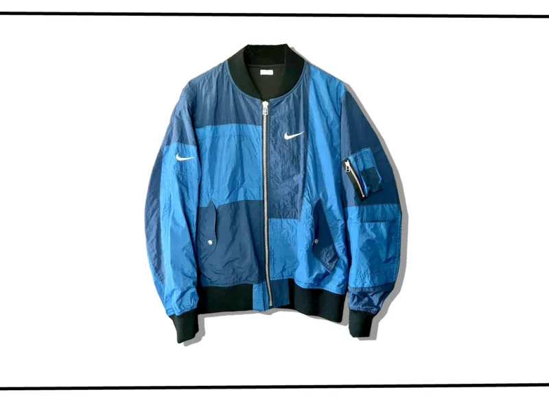 Oldpark Ma-1 Flight jacket blue nike reconstructed