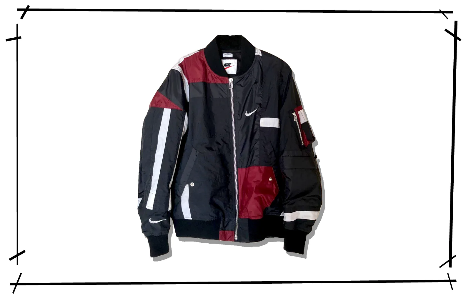 Oldpark ma-1 Flight Jacket Black Nike Reconstructed