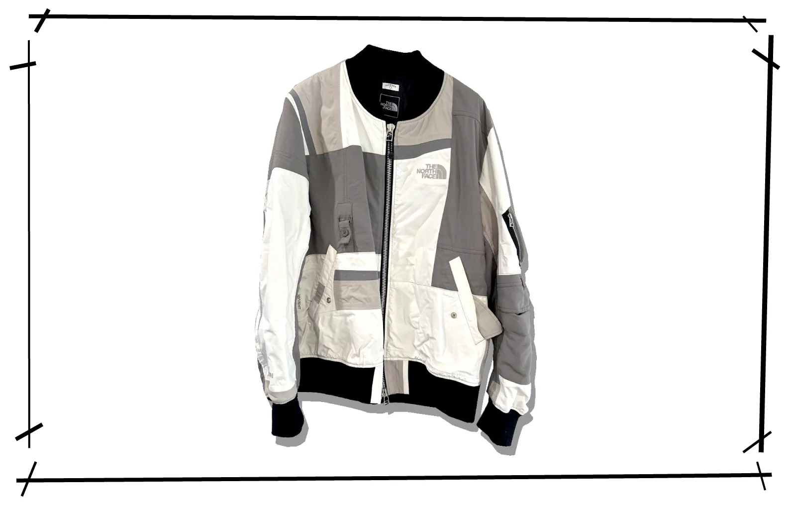 Oldpark ma-1 Flight Jacket Gray Northface Reconstructed