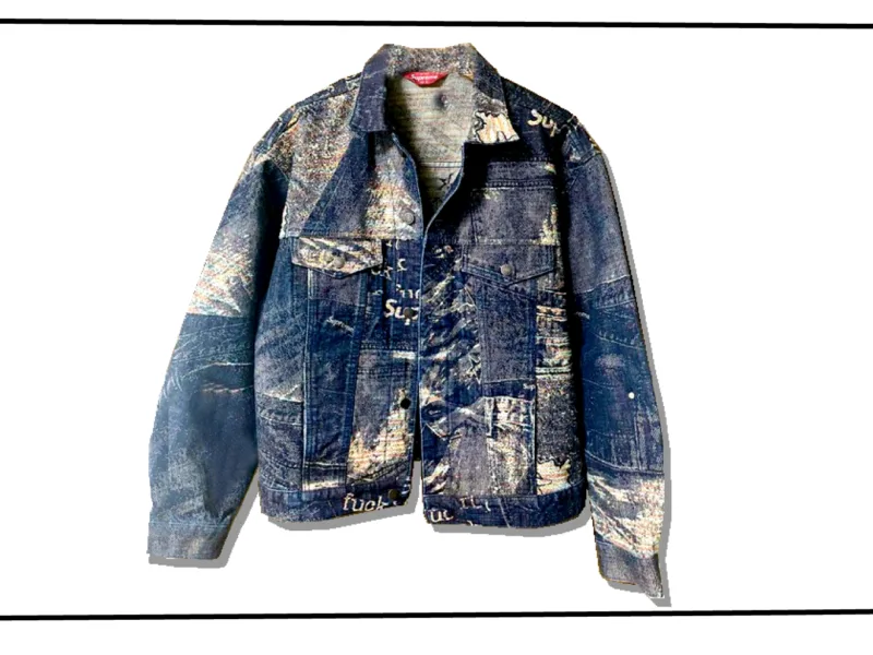 Supreme Archive Denim Jacquard Trucker Jacket 2023SS