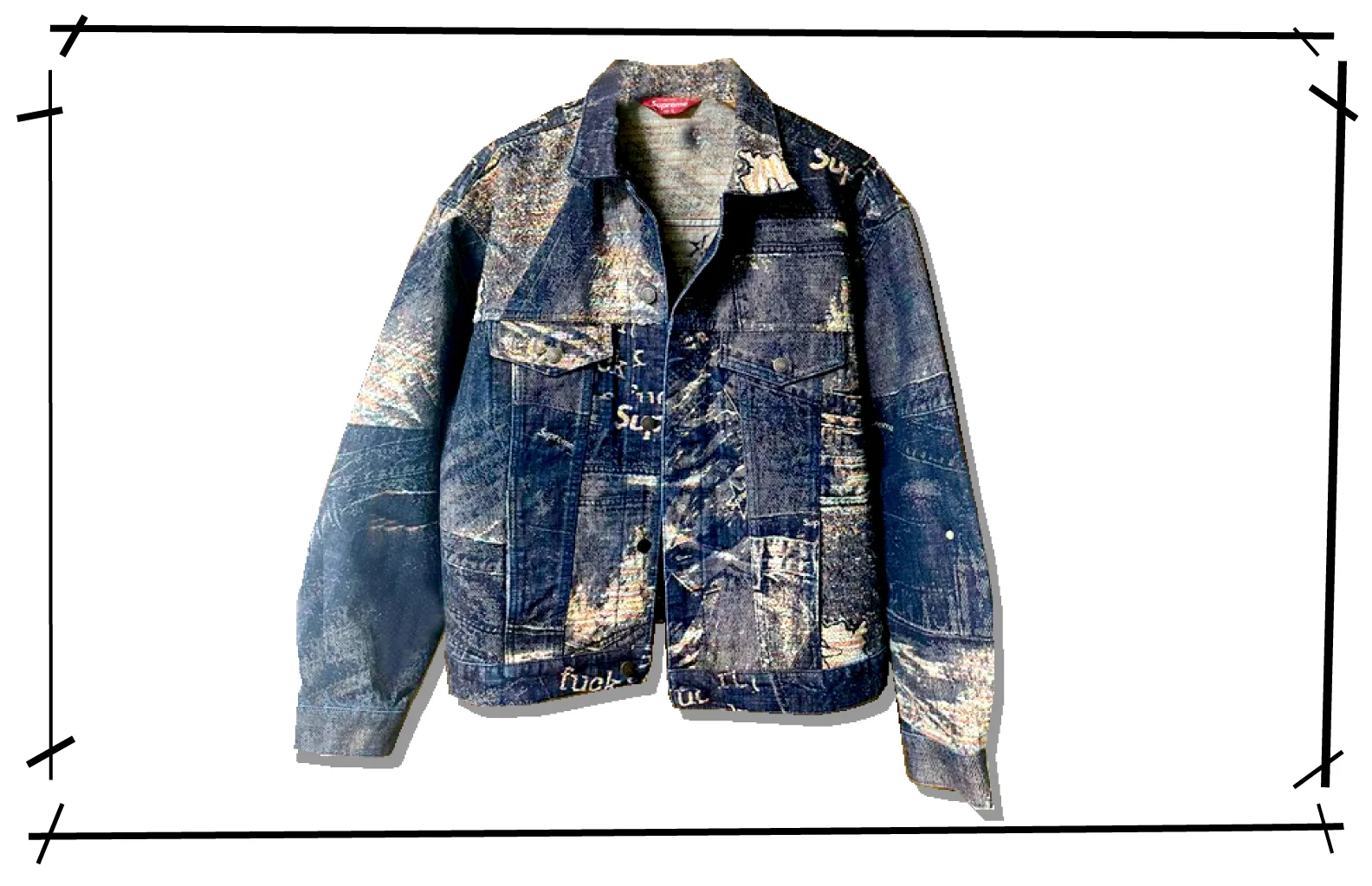 Supreme Archive Denim Jacquard Trucker Jacket 2023SS