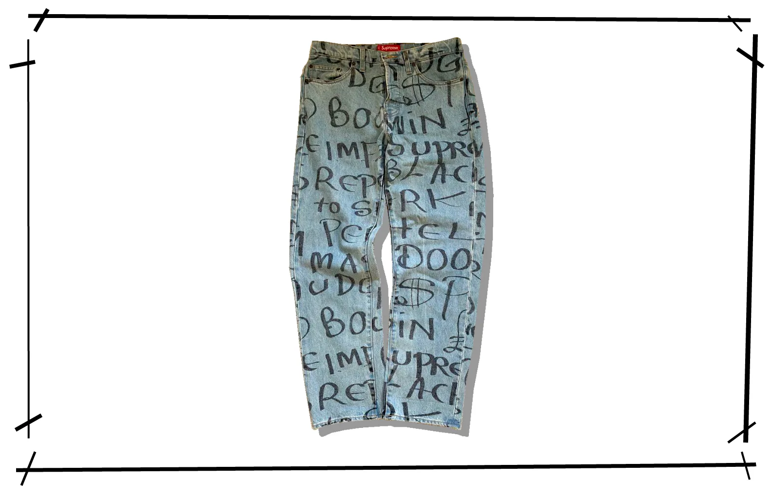 Supreme Black Ark Regular Denim Pants