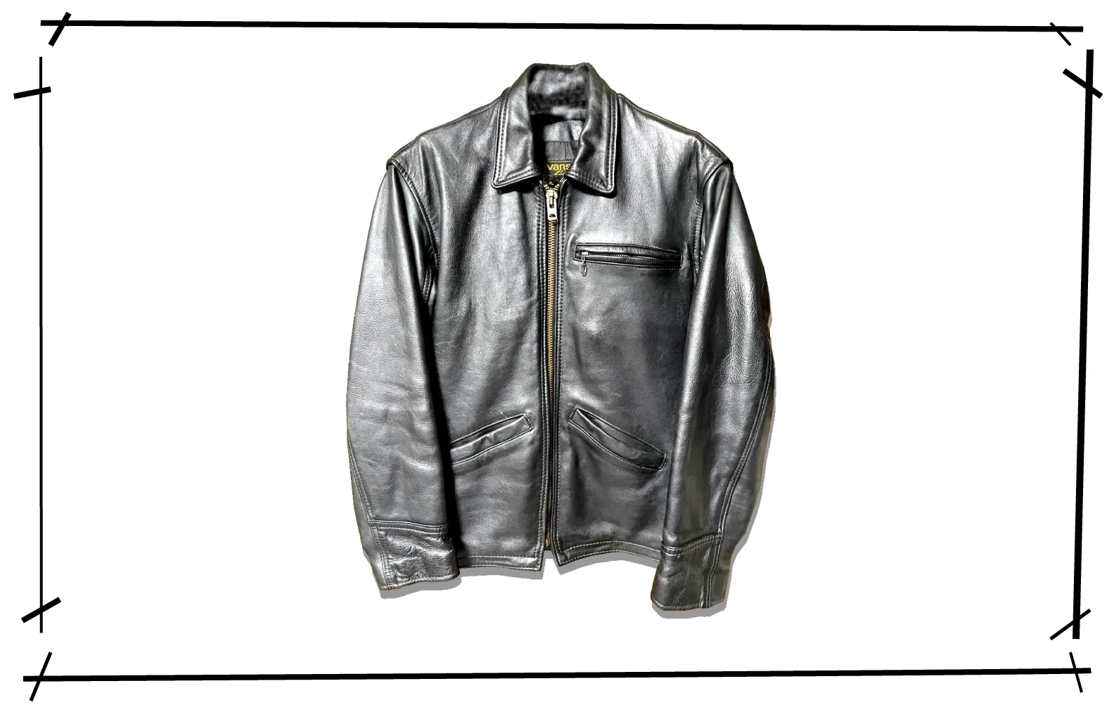 Vanson Black Single Leather Jacket