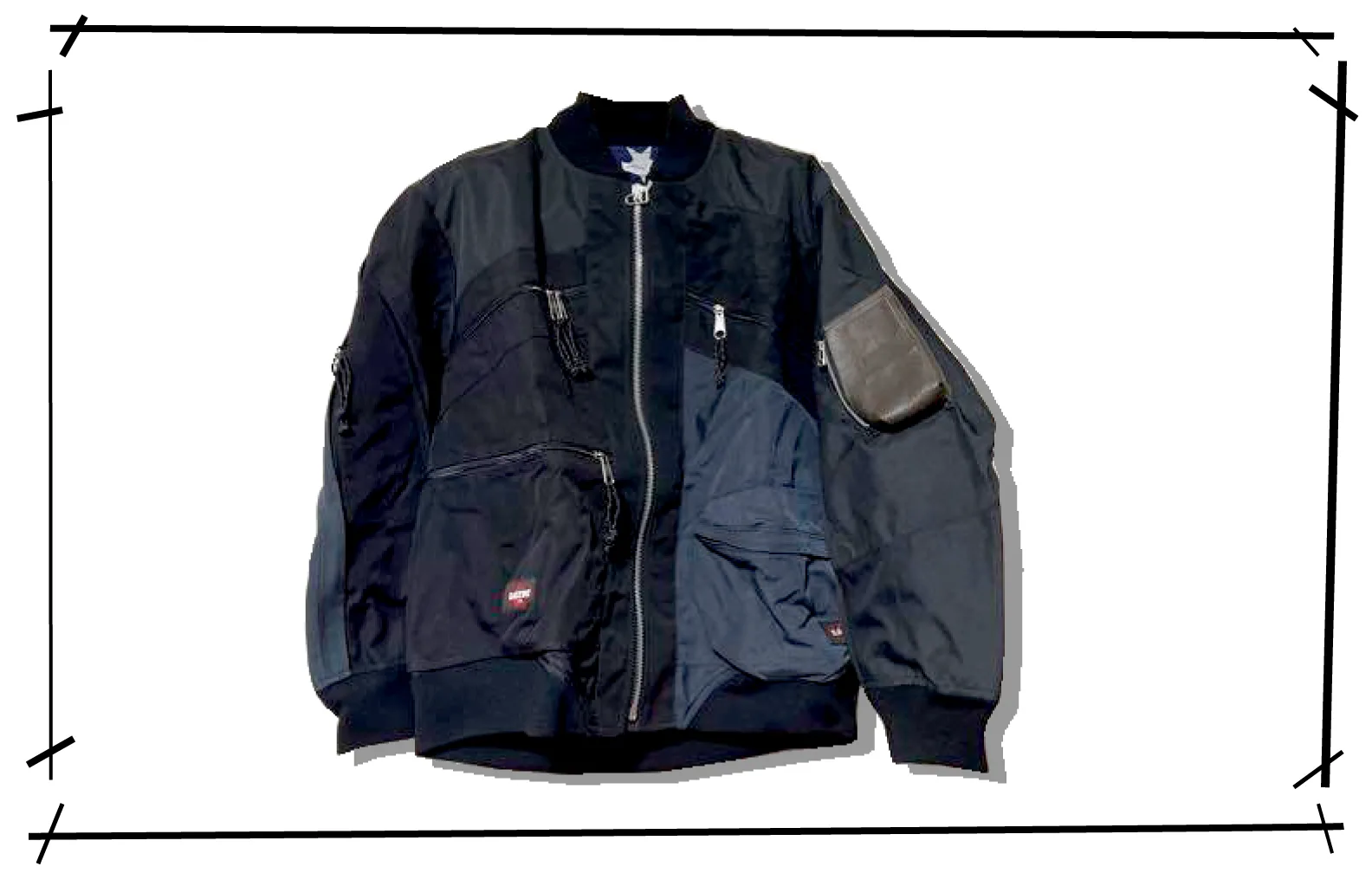 Oldpark ma-1 Flight Jacket Blue Black Jansport Reconstructed