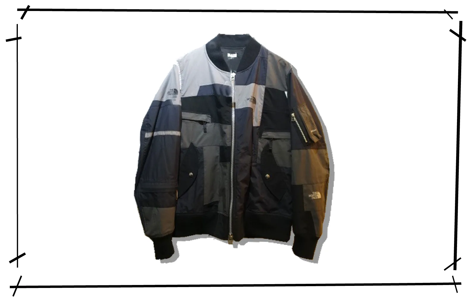 oldpark northface ma-1 flight jacket grey