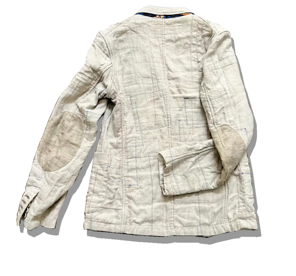 Junyawatanaba MAN Patchwork Hemp Tailored Jacket 2015SS Back