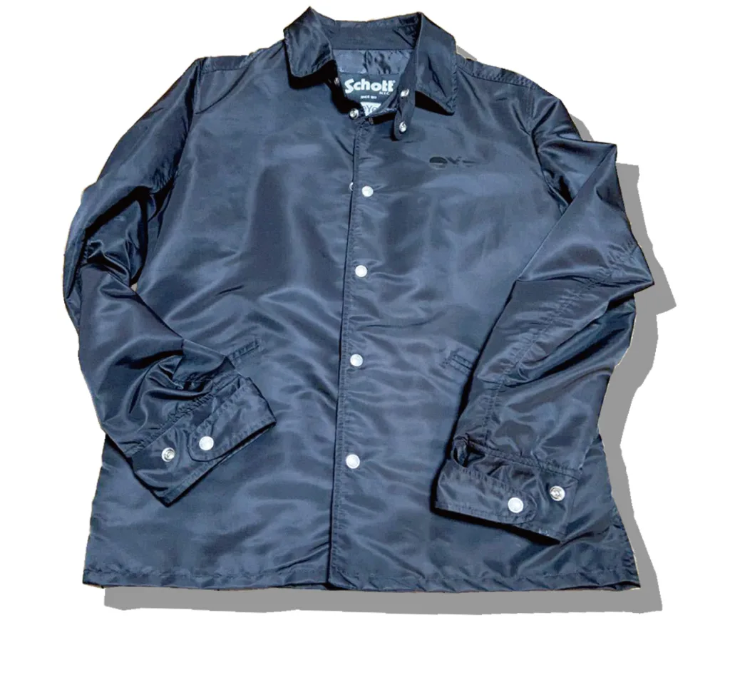 eYe Junya Watanabe MAN x schott Black Coach jacket Front