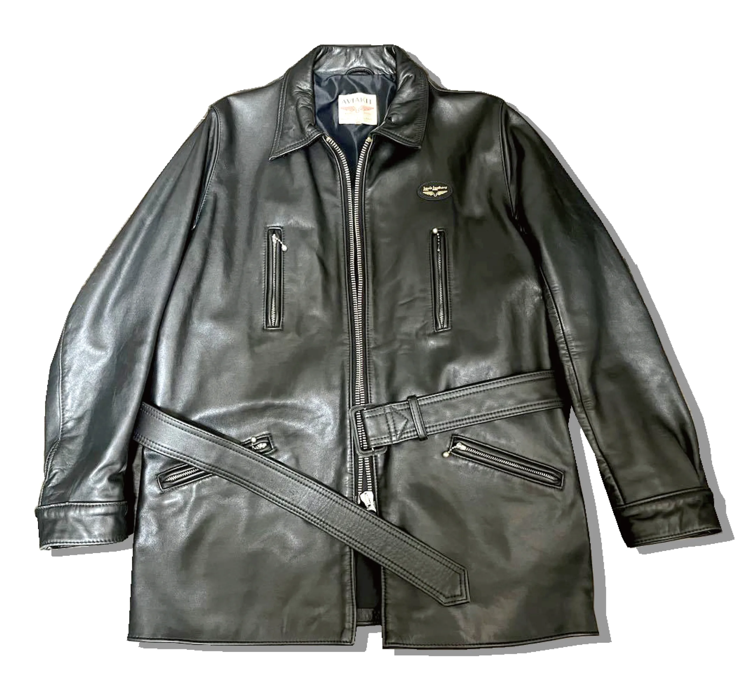 Lewis Leather Black Arrow Jacket Front