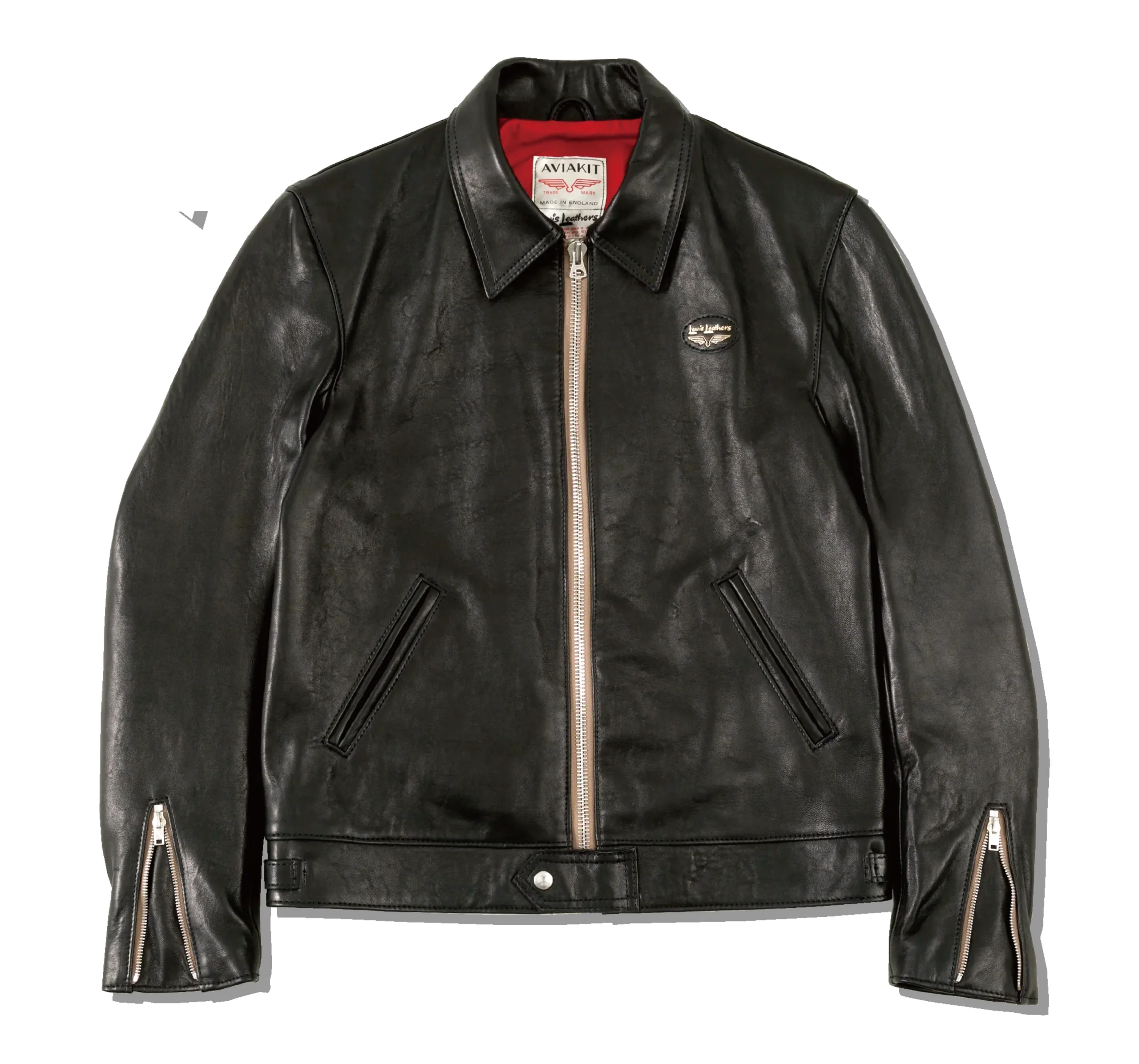 Lewis Leather Corsair Single Rider Jacket Front