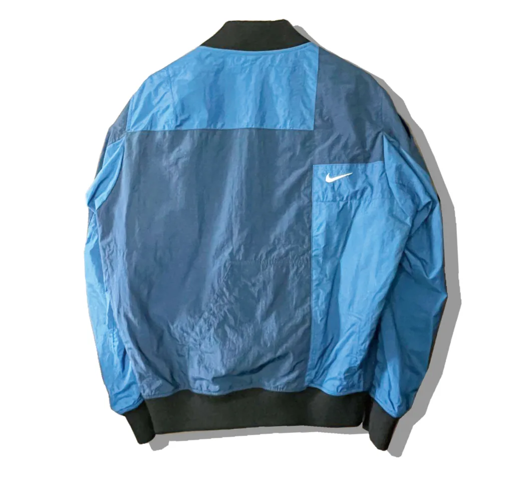 Oldpark Ma-1 Flight jacket blue nike reconstructed Back