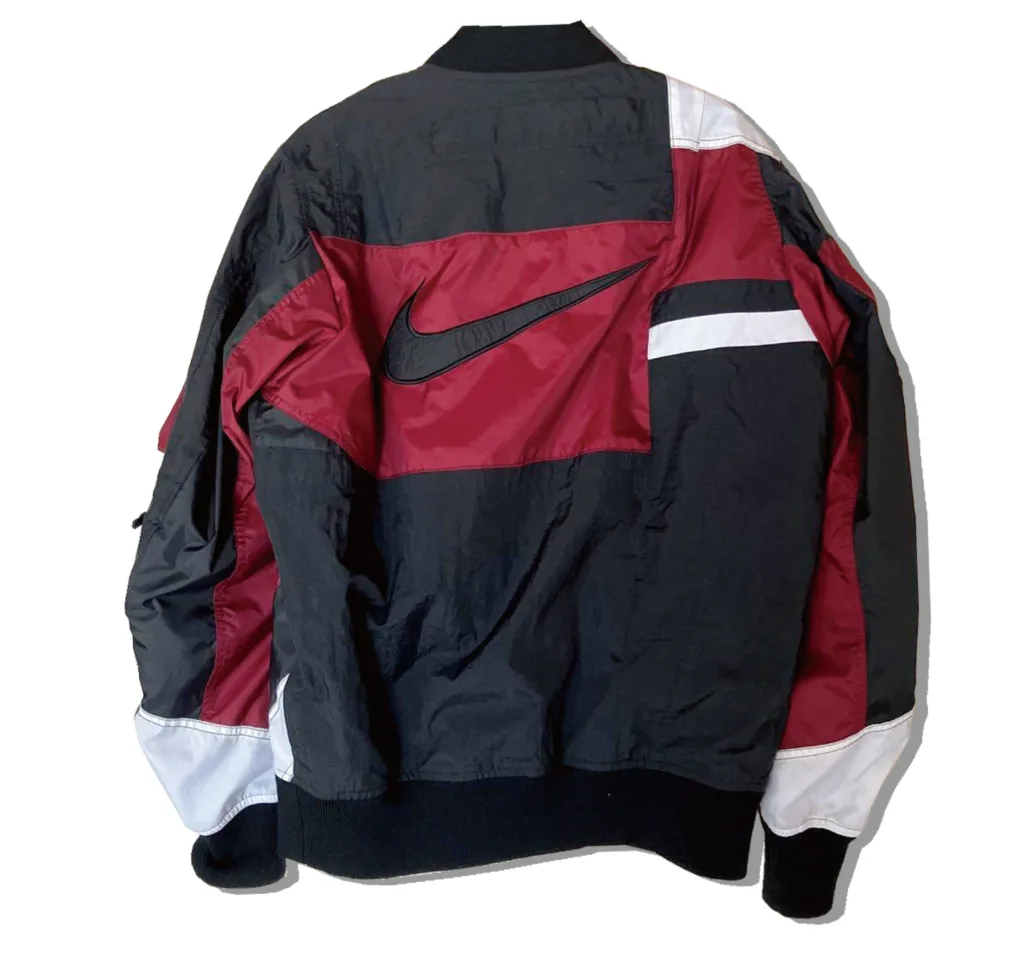 Oldpark ma-1 Flight Jacket Black Nike Reconstructed Back