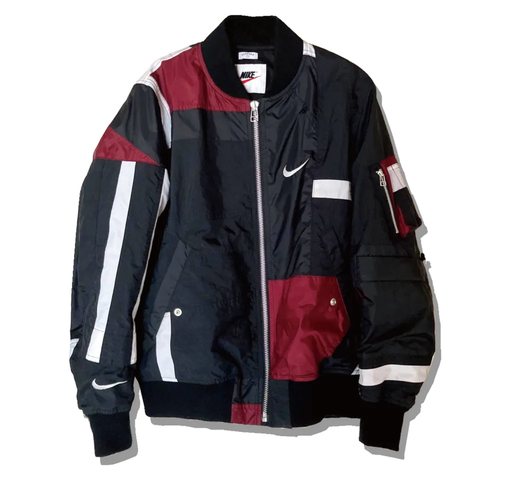 Oldpark ma-1 Flight Jacket Black Nike Reconstructed Front