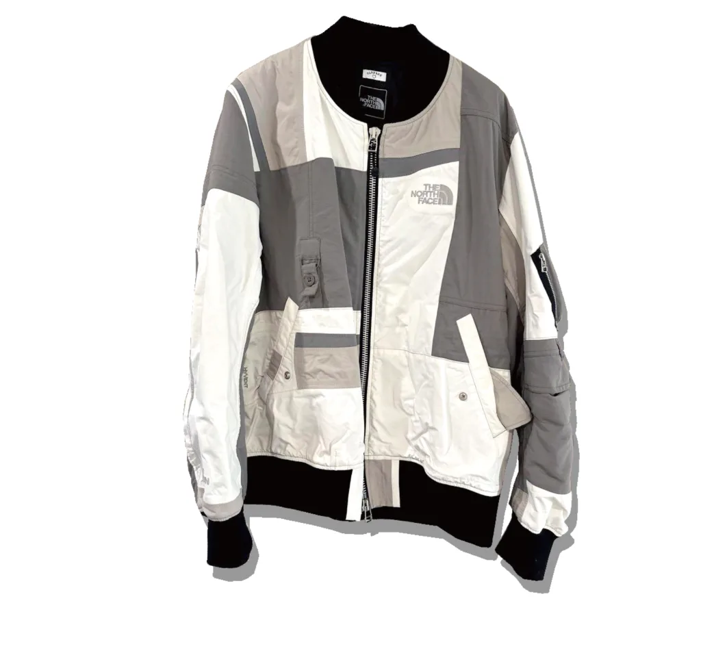 Oldpark ma-1 Flight Jacket Gray Northface Reconstructed Front