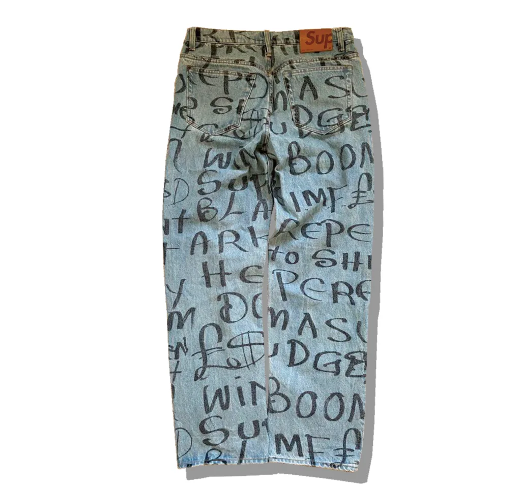 Supreme Black Ark Regular Denim Pants Back