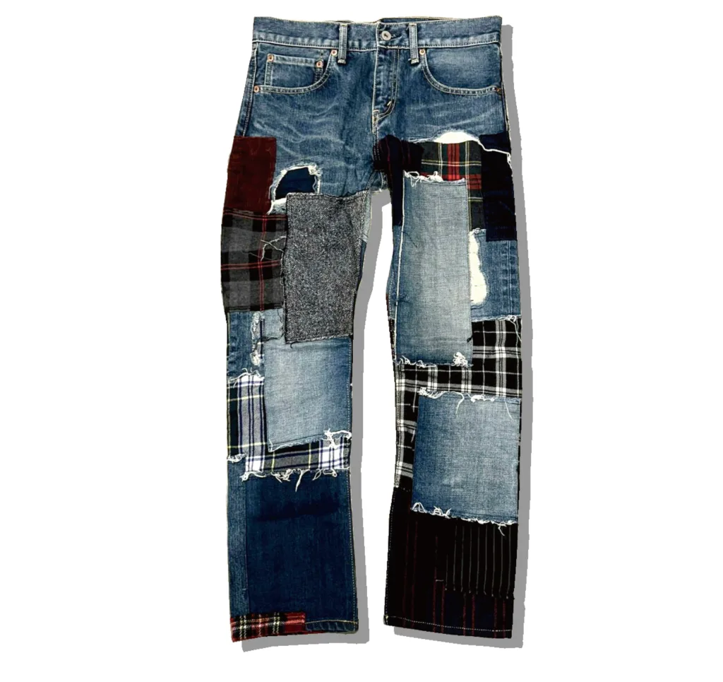 eYe Junyawatanabe Man Patchwork Denim Pants 2014AW Front