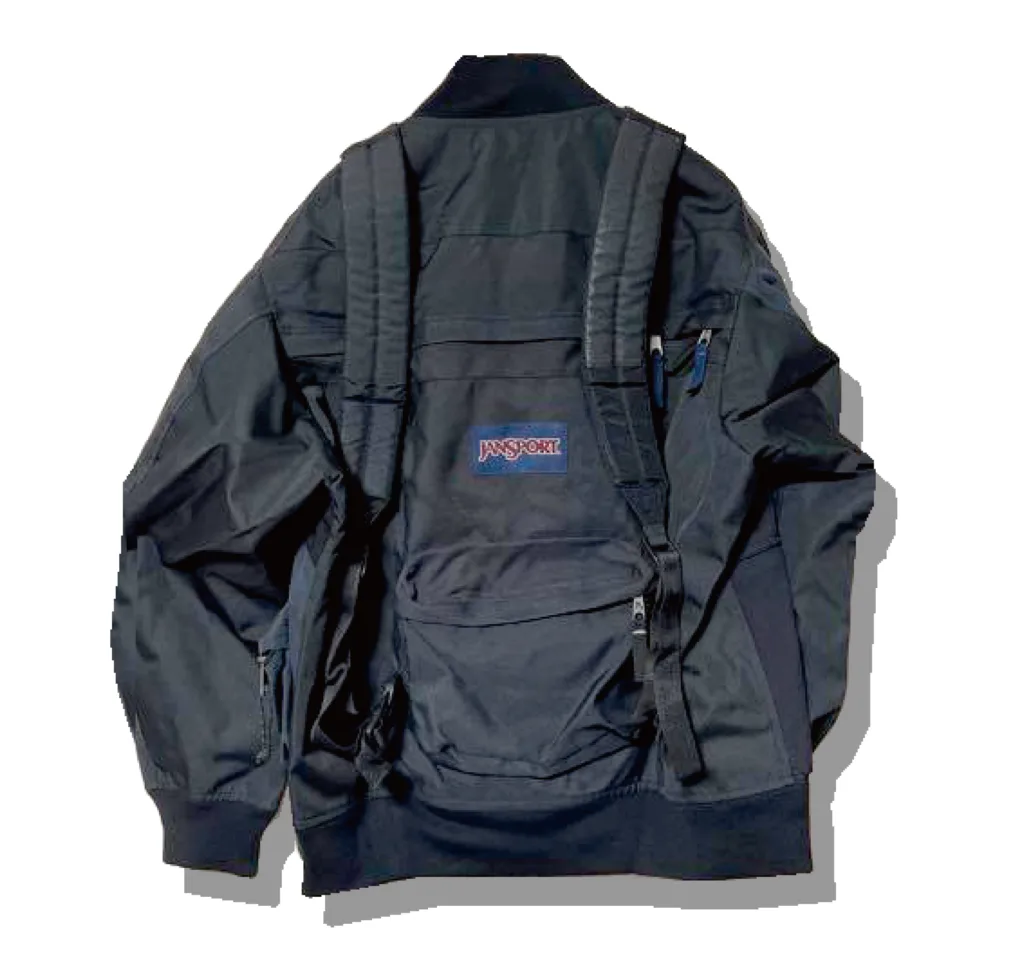 Oldpark ma-1 Flight Jacket Blue Black Jansport Reconstructed Back