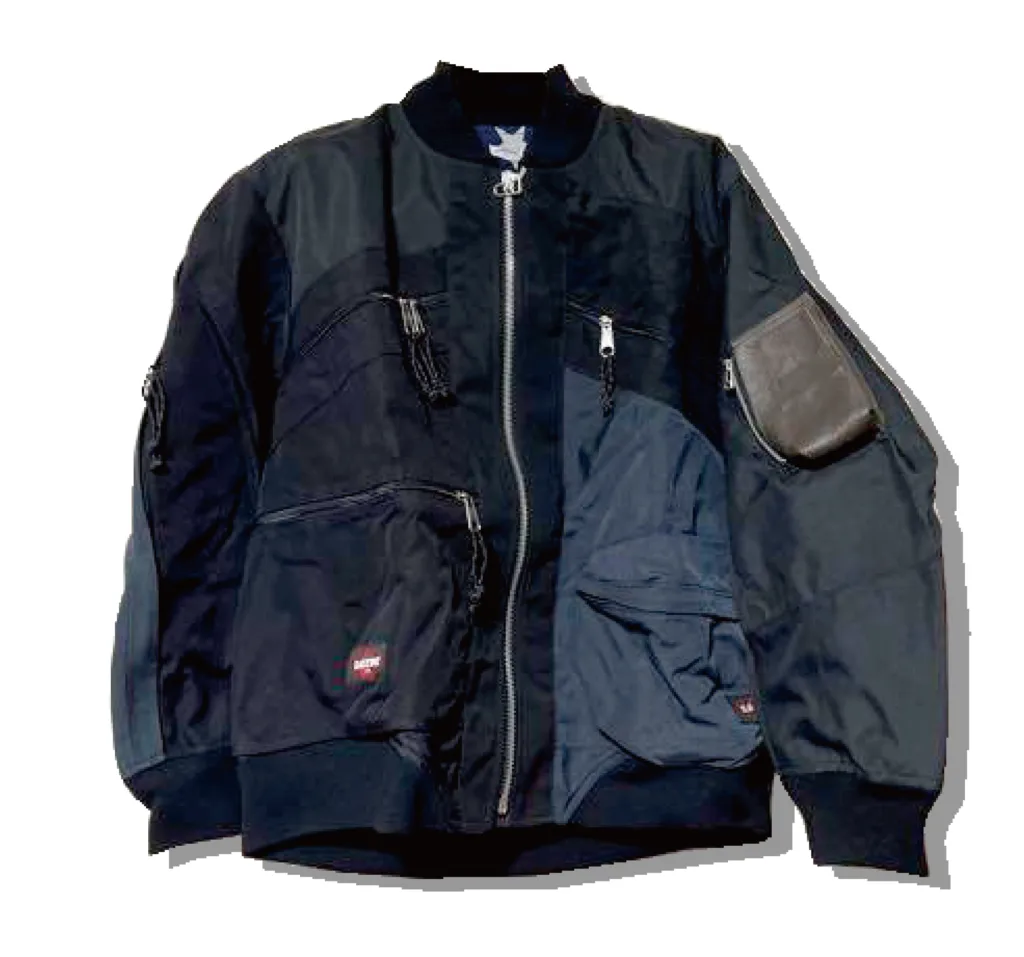 Oldpark ma-1 Flight Jacket Blue Black Jansport Reconstructed Front