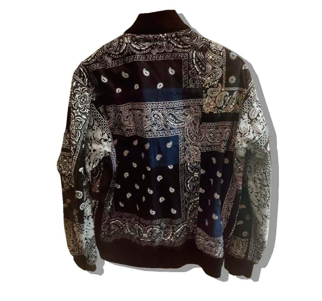 oldpark Bandana ma-1 Black Back