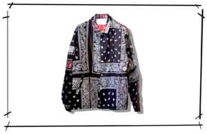 OldPArk Bandana NAVY red Coach Jacket