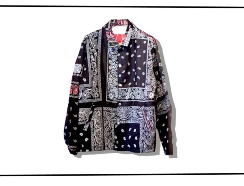 OldPArk Bandana NAVY red Coach Jacket