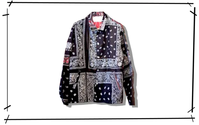 OldPArk Bandana NAVY red Coach Jacket