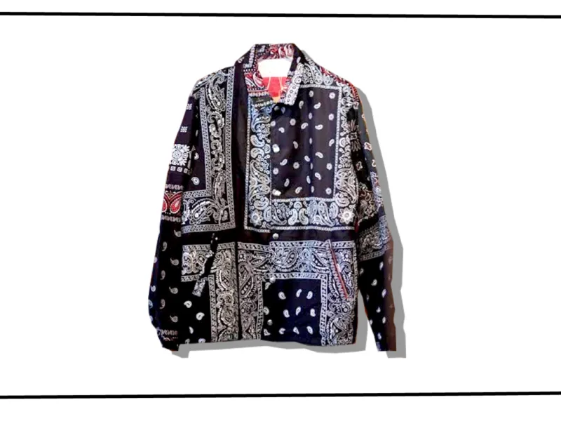 OldPArk Bandana NAVY red Coach Jacket