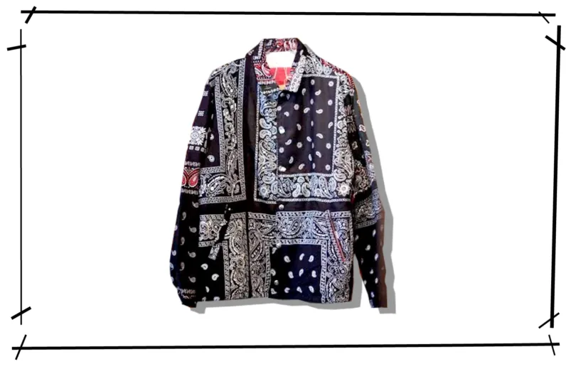 OldPArk Bandana NAVY red Coach Jacket