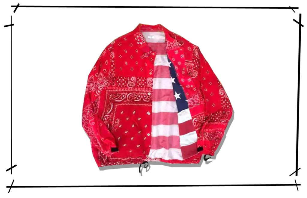 OldPark COach JAcket Red bandana