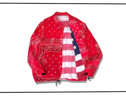OldPark COach JAcket Red bandana