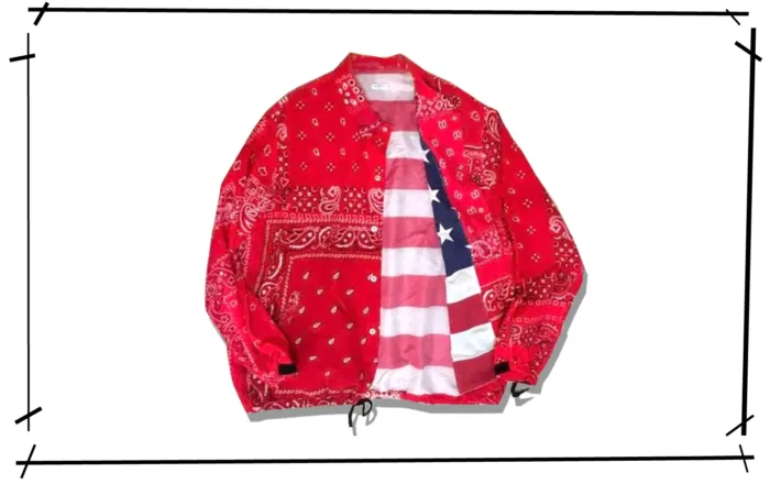 OldPark COach JAcket Red bandana