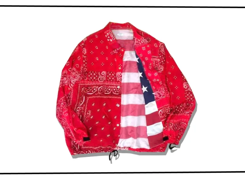 OldPark COach JAcket Red bandana