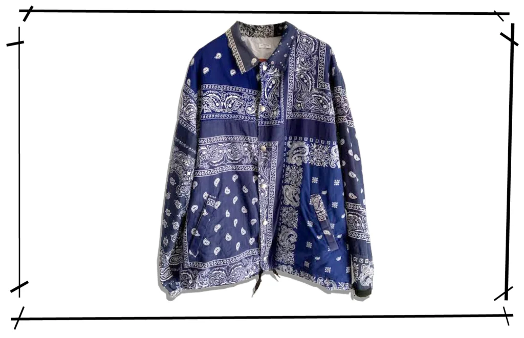 oldpark bandana coach jacket Blue