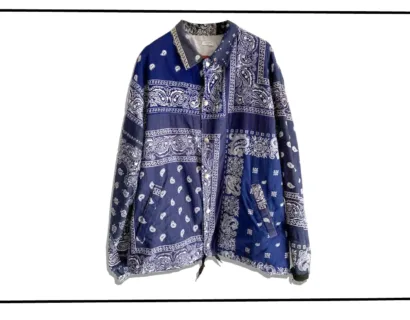 oldpark bandana coach jacket Blue