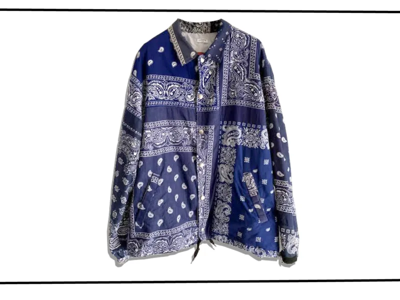 oldpark bandana coach jacket Blue