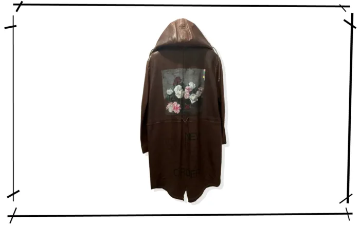 rafsimons leather mods coat