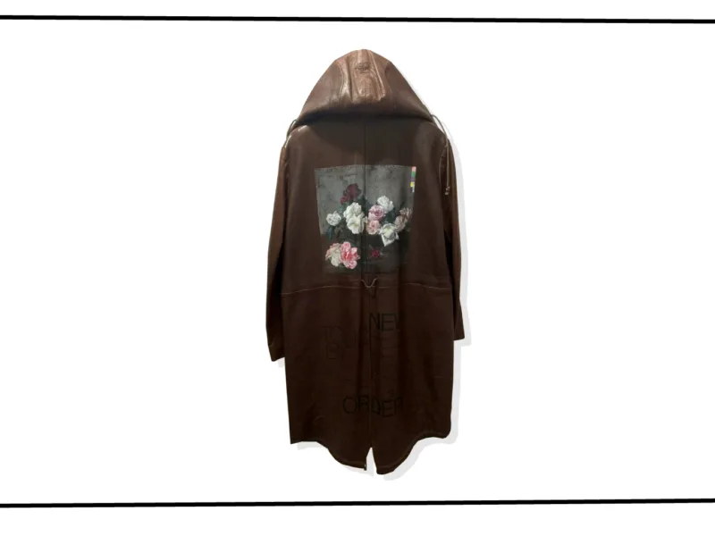 rafsimons leather mods coat