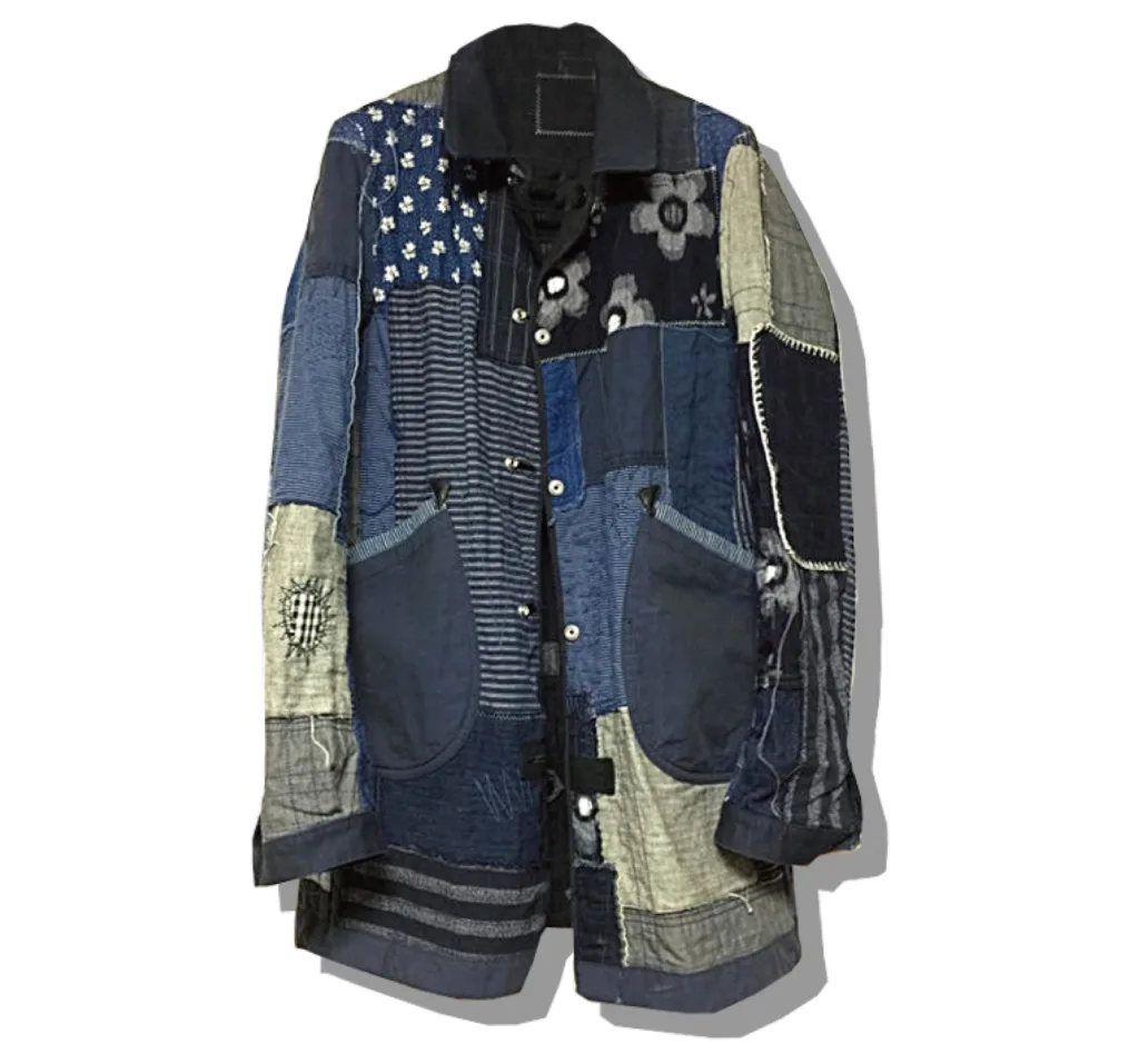 JUNYAWATANABA MAN JAPONism Patchwork Coat WO-C001 2015SS Front