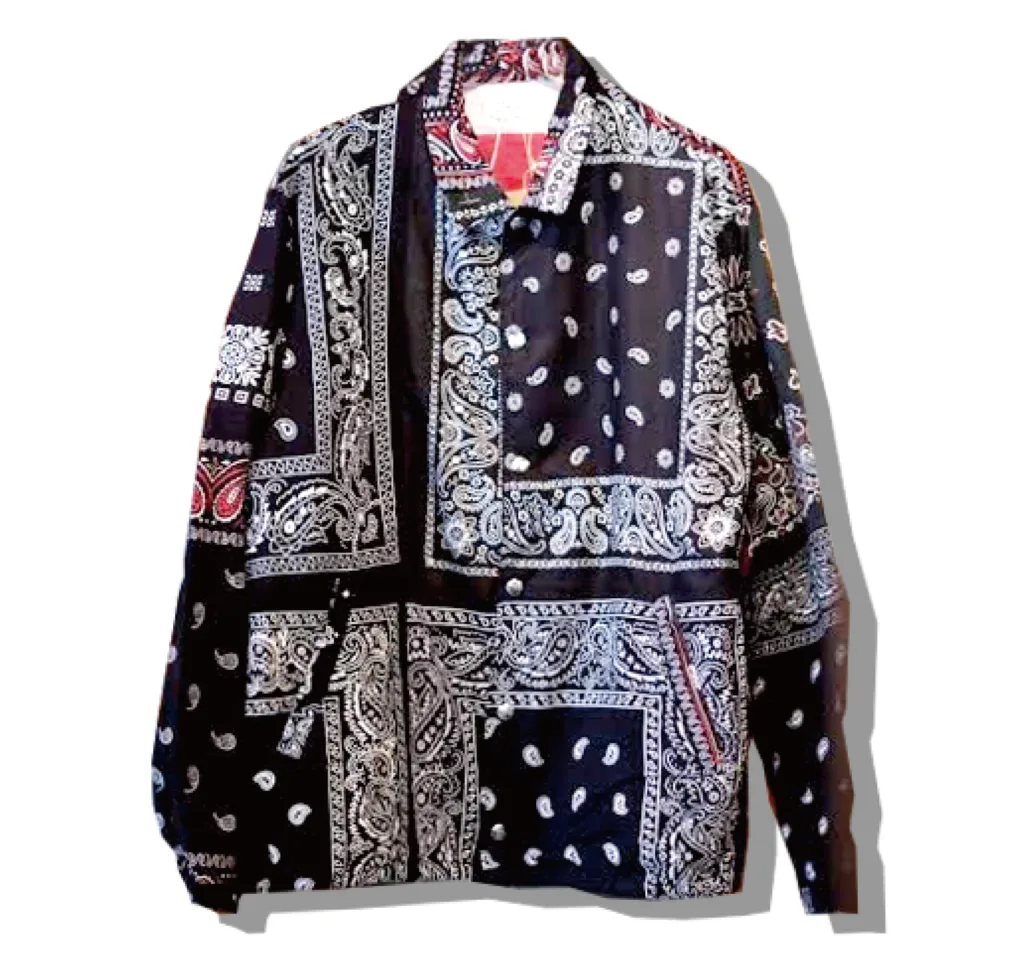 OldPArk Bandana NAVY red Coach Jacket Front