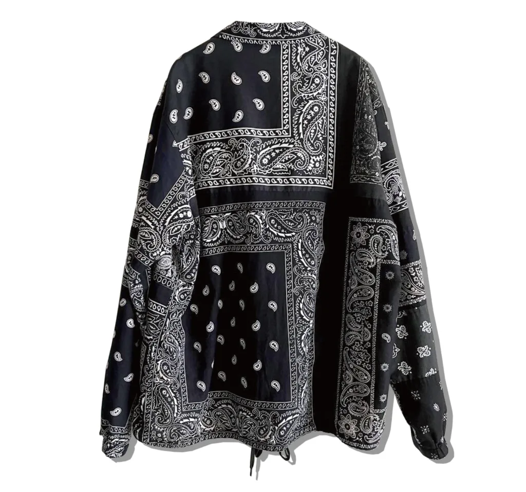 OldPark banadana BLack Coach Jacket Back