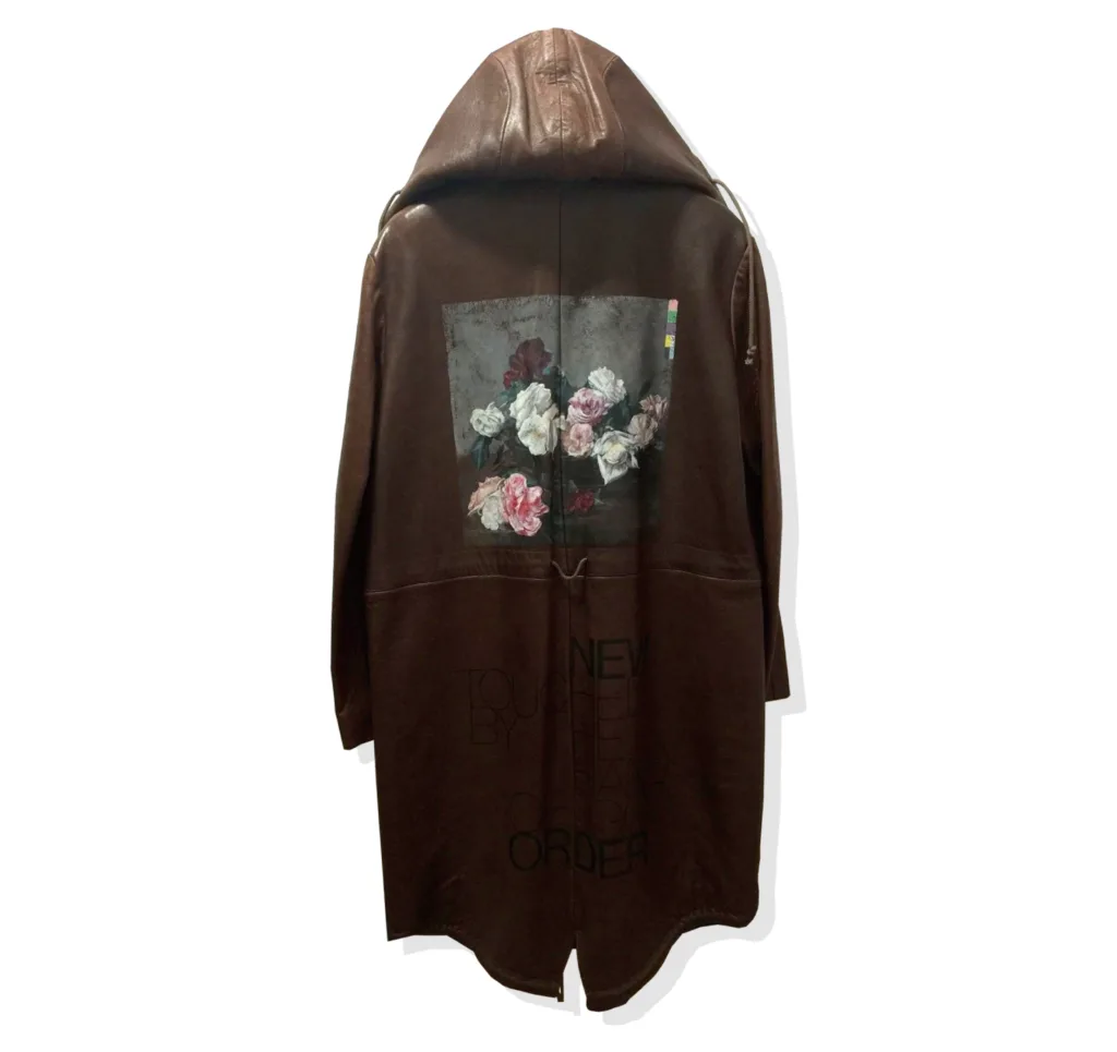 rafsimons leather mods coat Back