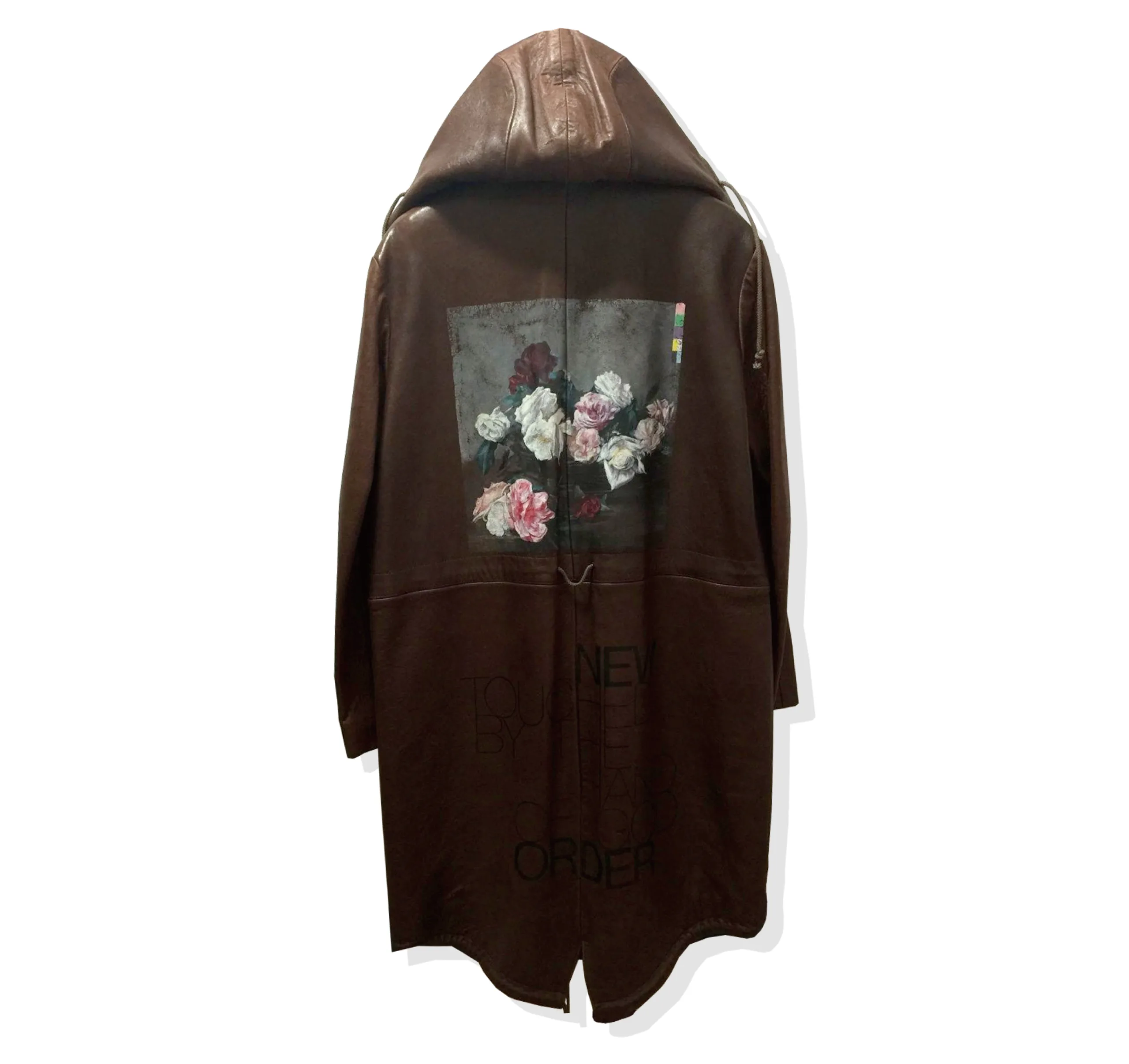 rafsimons leather mods coat Back