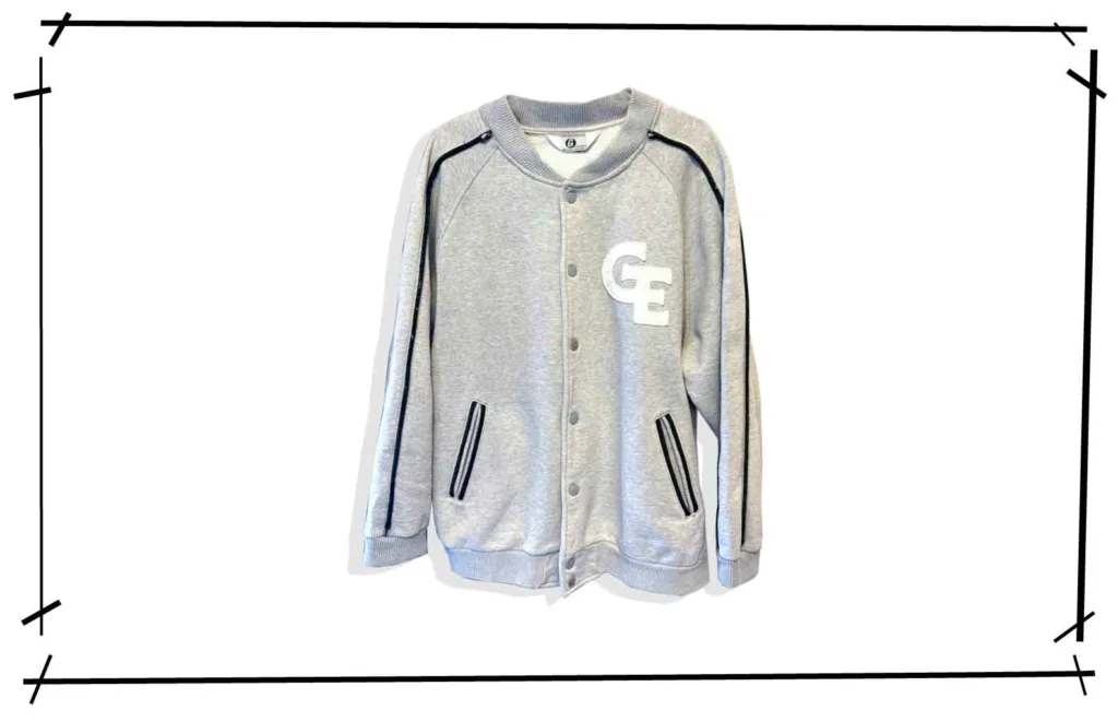 Good Enough sweat stadium Jacket Grey Black Line