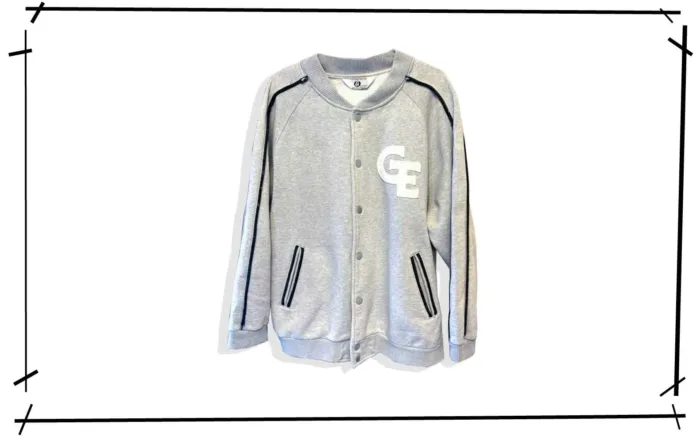 Good Enough sweat stadium Jacket Grey Black Line