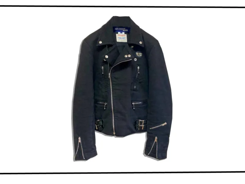 JUNYAWATANABE MAN X LEWIS LEATHER Lightning Double Rider Jacket 2003SS