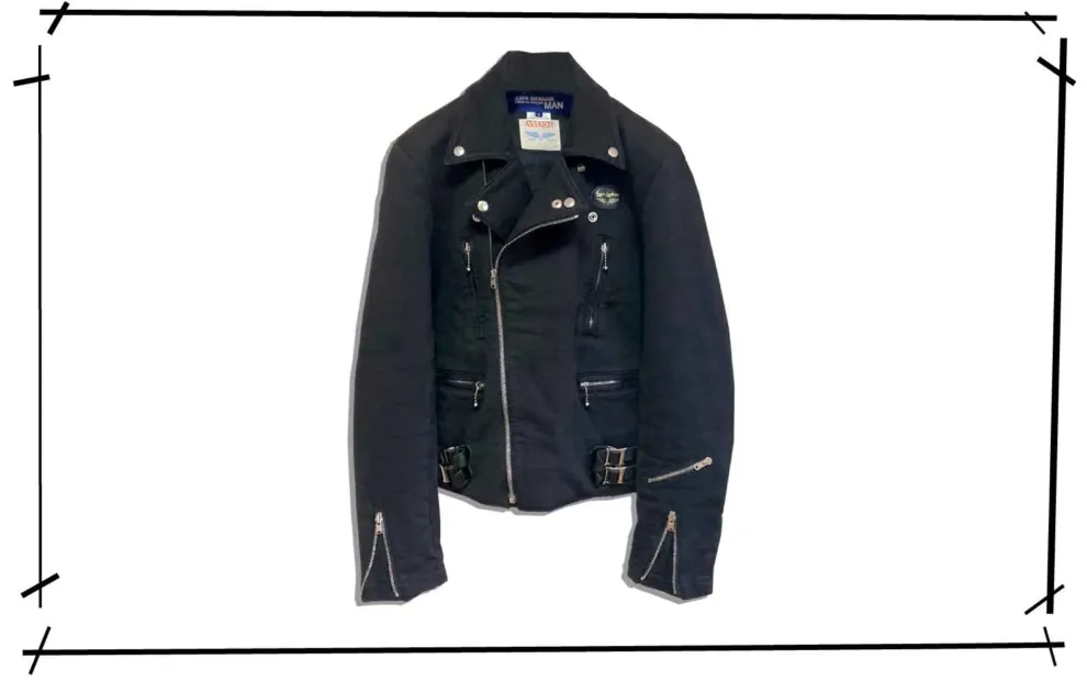 JUNYAWATANABE MAN X LEWIS LEATHER Lightning Double Rider Jacket 2003SS