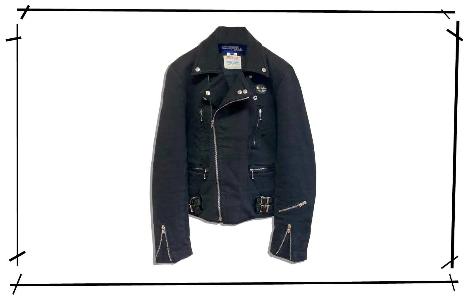 JUNYAWATANABE MAN X LEWIS LEATHER Lightning Double Rider Jacket 2003SS